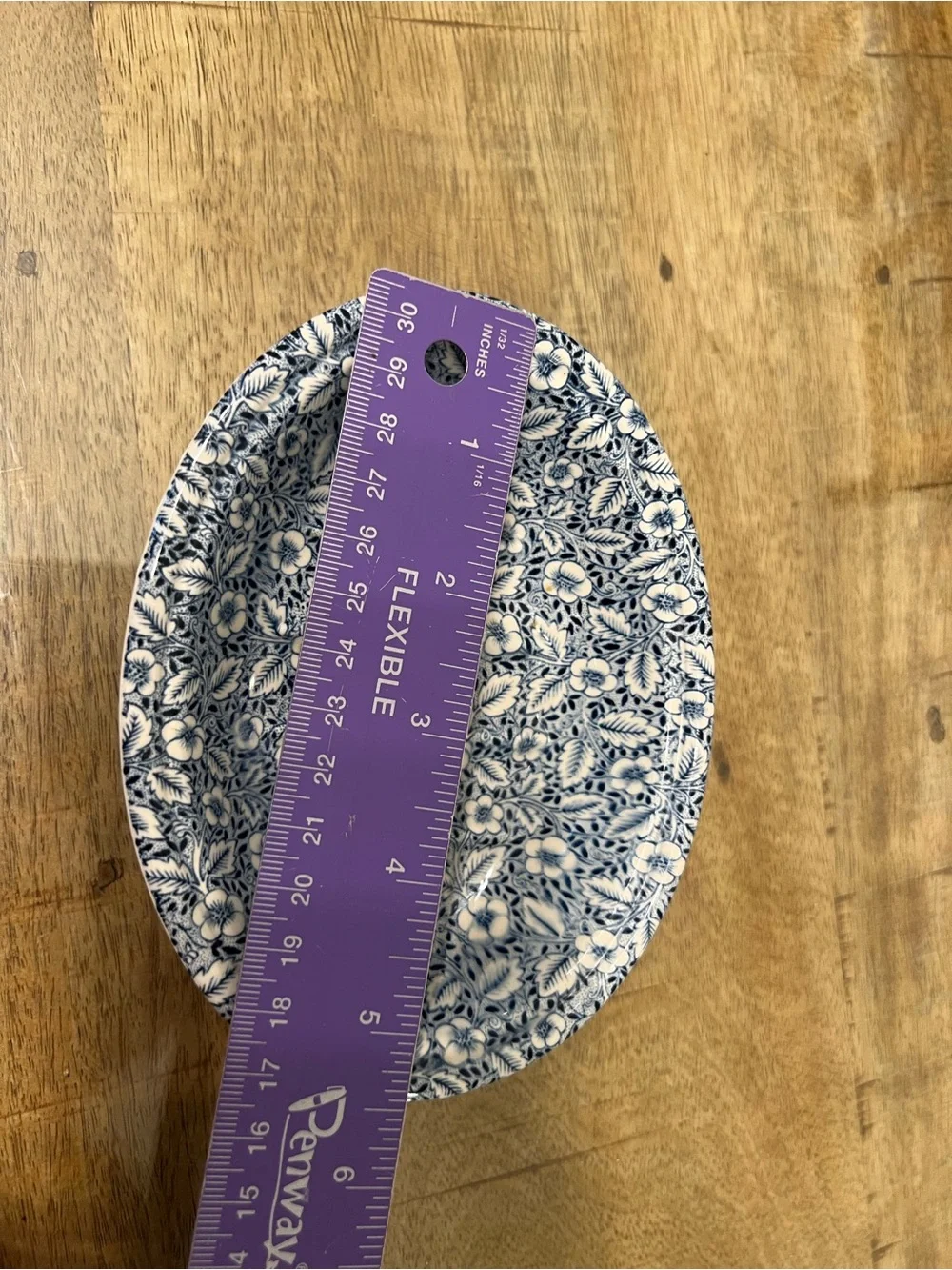 vintage Mason's for Crabtree & Evelyn blue and white botanical chintz soap dish